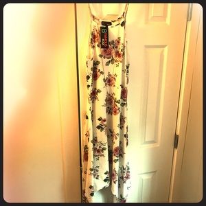 Juniors Floral Handkerchief Dress